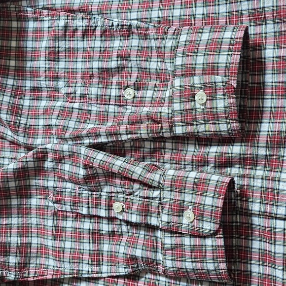 Ralph Lauren Boys Red/Green Plaid Button Down Cotton Shirt. Size Medium (10-12) - Picture 9 of 9